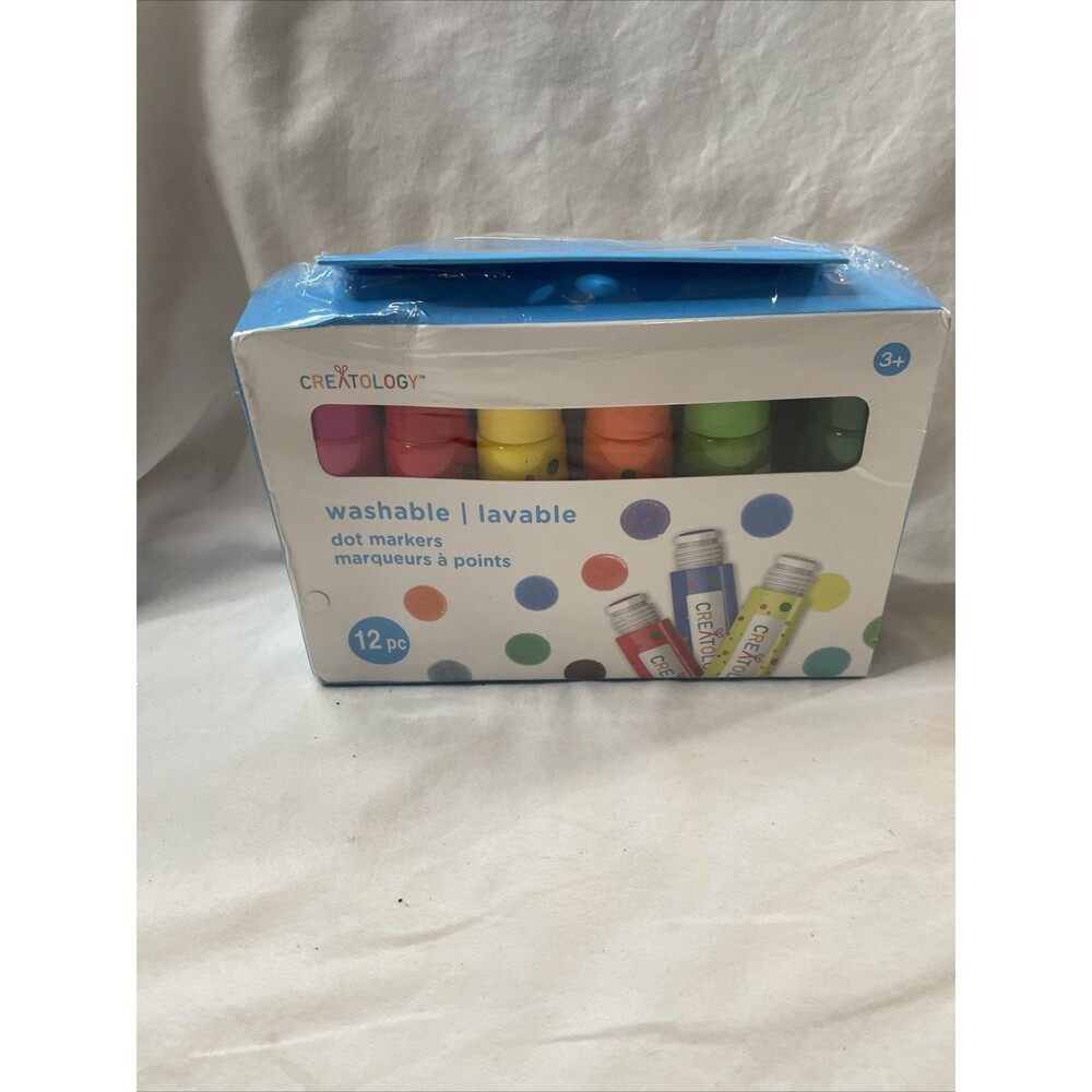 Creatology  Washable Dot Markers For Bingo 12 Pieces Rainbow Colors New Sealed